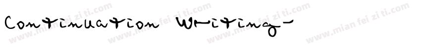 Continuation Writing字体转换